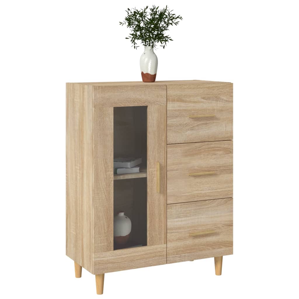 Credenza Rovere Sonoma 69,5x34x90 cm in Legno Multistrato - homemem39