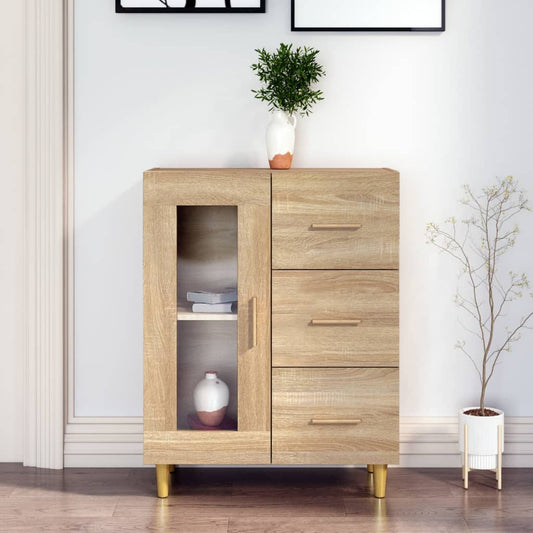 Credenza Rovere Sonoma 69,5x34x90 cm in Legno Multistrato - homemem39