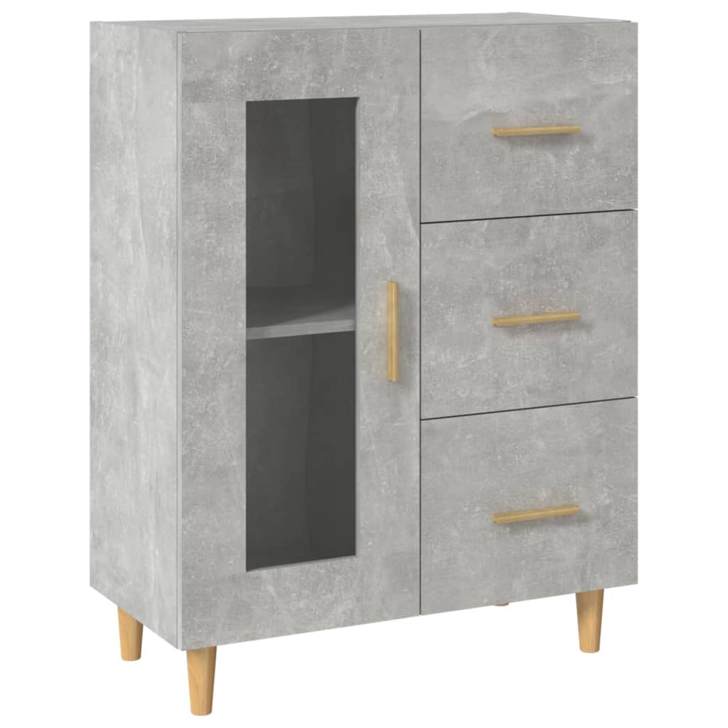 Credenza Grigio Cemento 69,5x34x90 cm in Legno Multistrato - homemem39