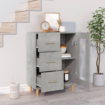 Credenza Grigio Cemento 69,5x34x90 cm in Legno Multistrato - homemem39