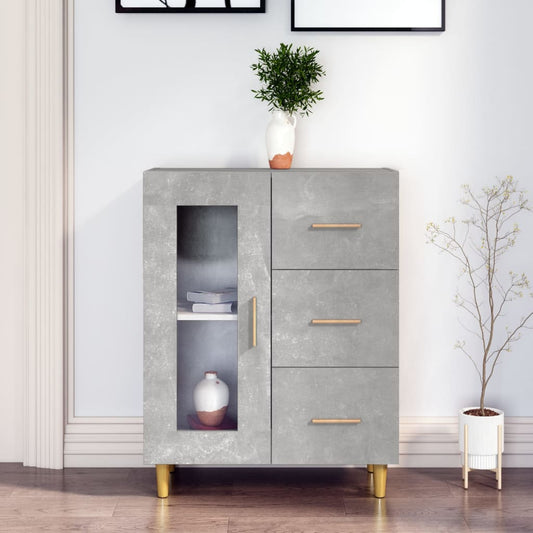 Credenza Grigio Cemento 69,5x34x90 cm in Legno Multistrato - homemem39