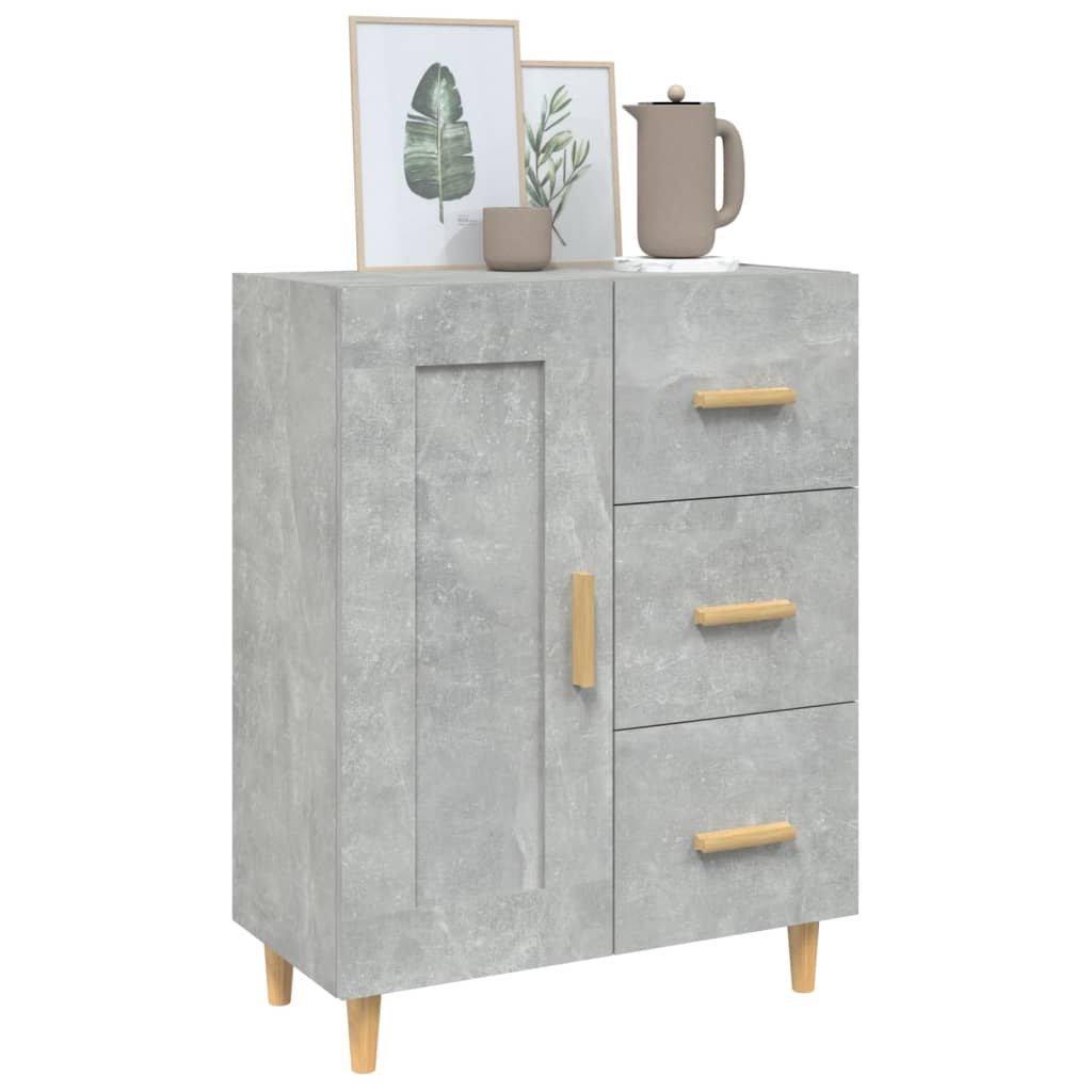 Credenza Grigio Cemento 69,5x34x90 cm in Legno Multistrato - homemem39