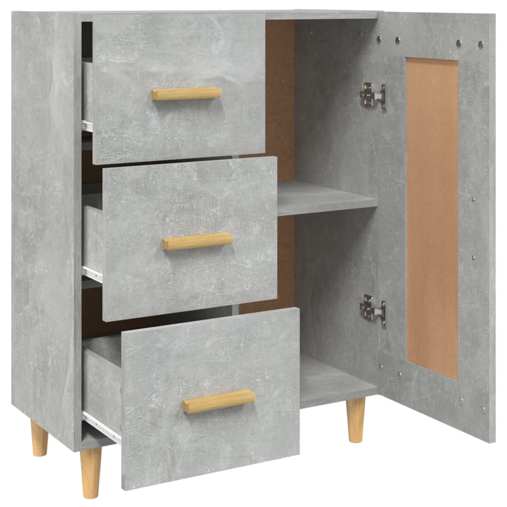 Credenza Grigio Cemento 69,5x34x90 cm in Legno Multistrato - homemem39