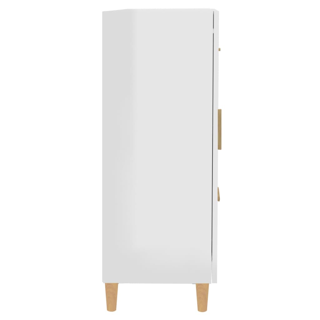 Credenza 69,5x34x90 cm in Legno Multistrato Bianco Lucido - homemem39