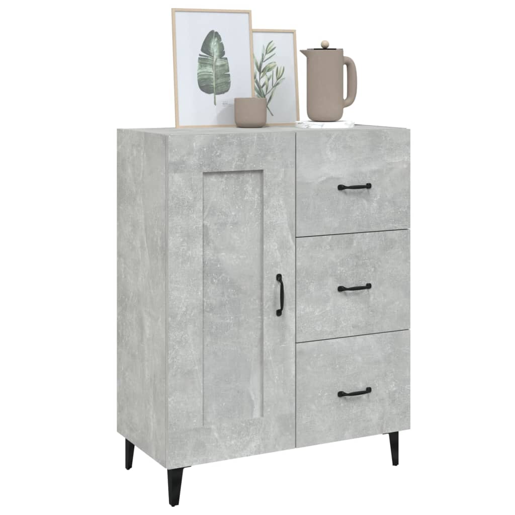 Credenza Grigio Cemento 69,5x34x90 cm in Legno Multistrato - homemem39