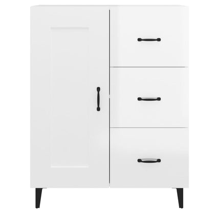 Credenza 69,5x34x90 cm in Legno Multistrato Bianco Lucido - homemem39