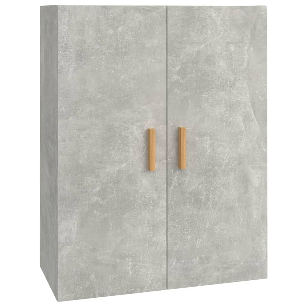 Armadietto Pensile a Parete Grigio Cemento 69,5x34x90 cm - homemem39