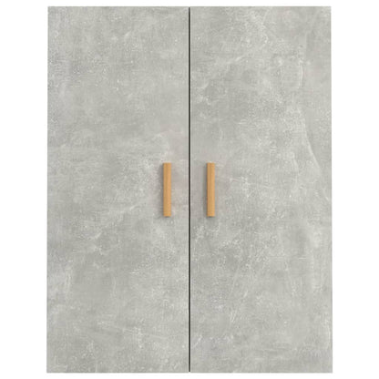 Armadietto Pensile a Parete Grigio Cemento 69,5x34x90 cm - homemem39