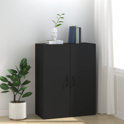 Mobile Pensile Nero 69,5x34x90 cm in Legno Multistrato - homemem39