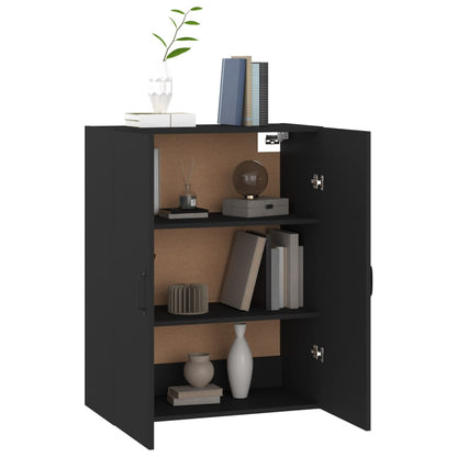 Mobile Pensile Nero 69,5x34x90 cm in Legno Multistrato - homemem39