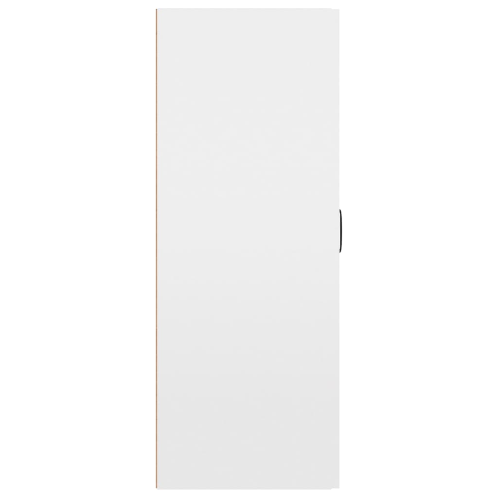 Mobile Pensile Bianco Lucido 69,5x34x90 cm in Legno Multistrato - homemem39