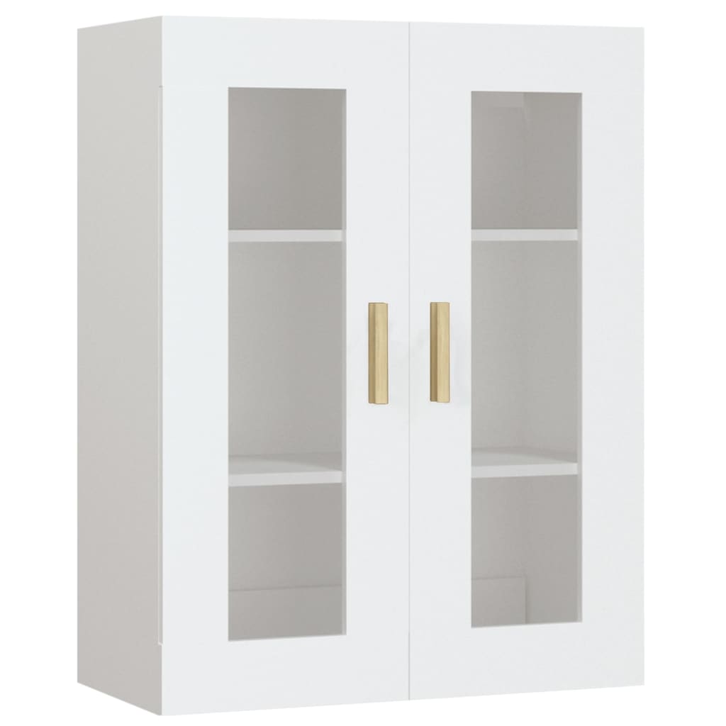 Armadietto Pensile a Parete Bianco 69,5x34x90 cm - homemem39