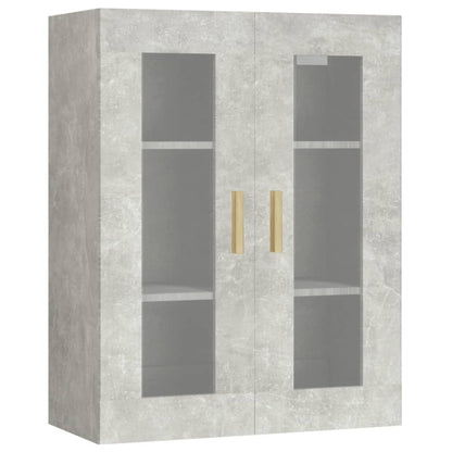 Armadietto Pensile a Parete Grigio Cemento 69,5x34x90 cm - homemem39