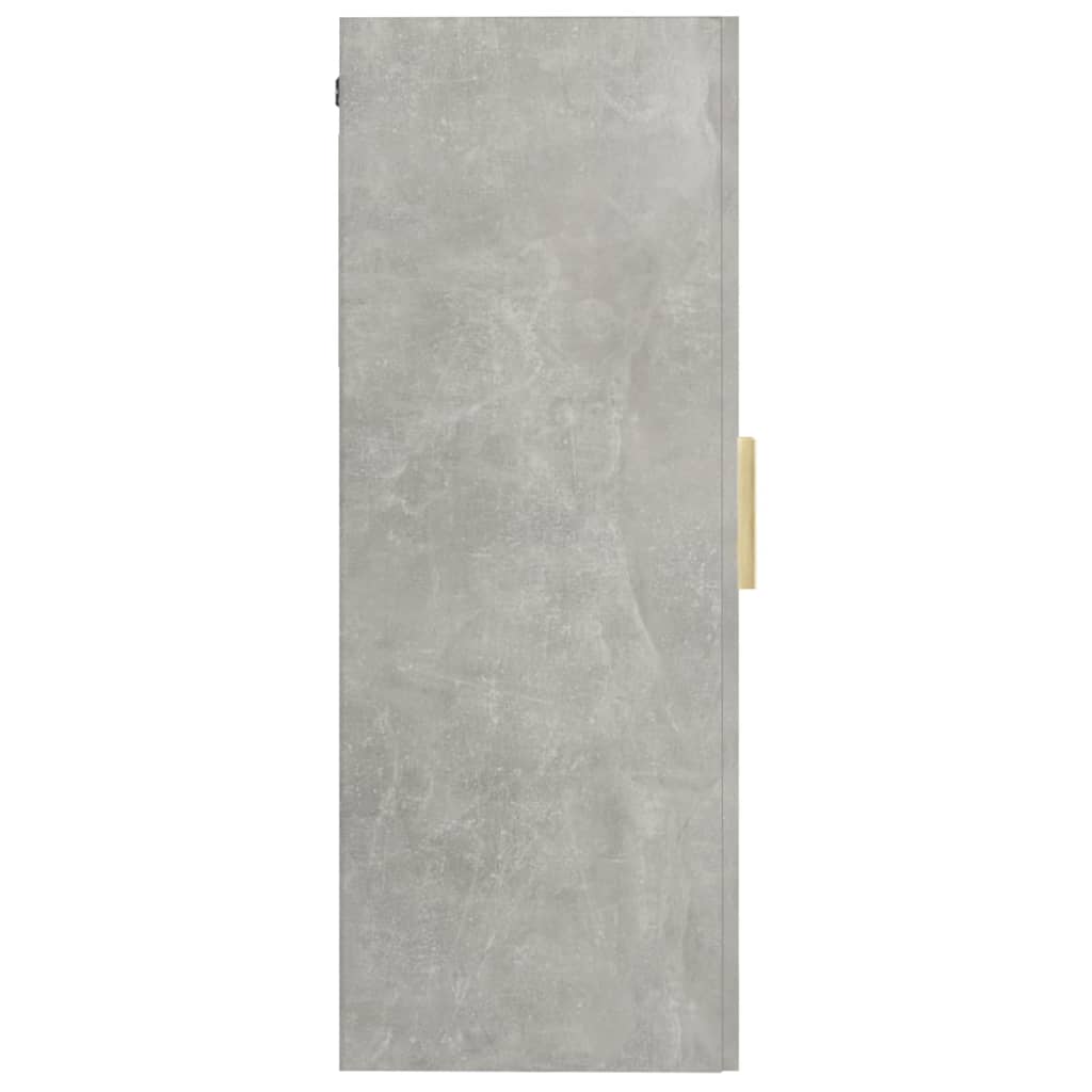 Armadietto Pensile a Parete Grigio Cemento 69,5x34x90 cm - homemem39