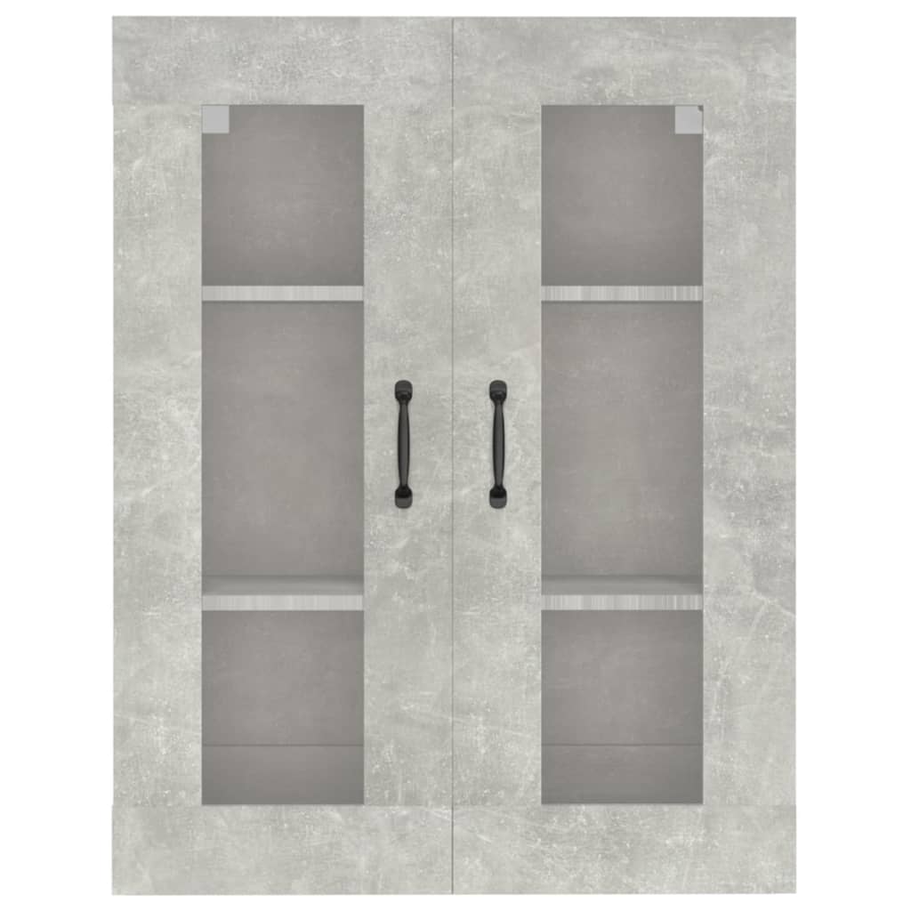 Armadietto Pensile a Parete Grigio Cemento 69,5x34x90 cm - homemem39