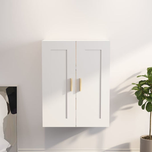 Mobile a Parete Bianco 69,5x32,5x90 cm in Legno Multistrato - homemem39