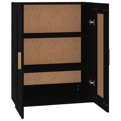 Mobile a Parete Nero 69,5x32,5x90 cm in Legno Multistrato - homemem39