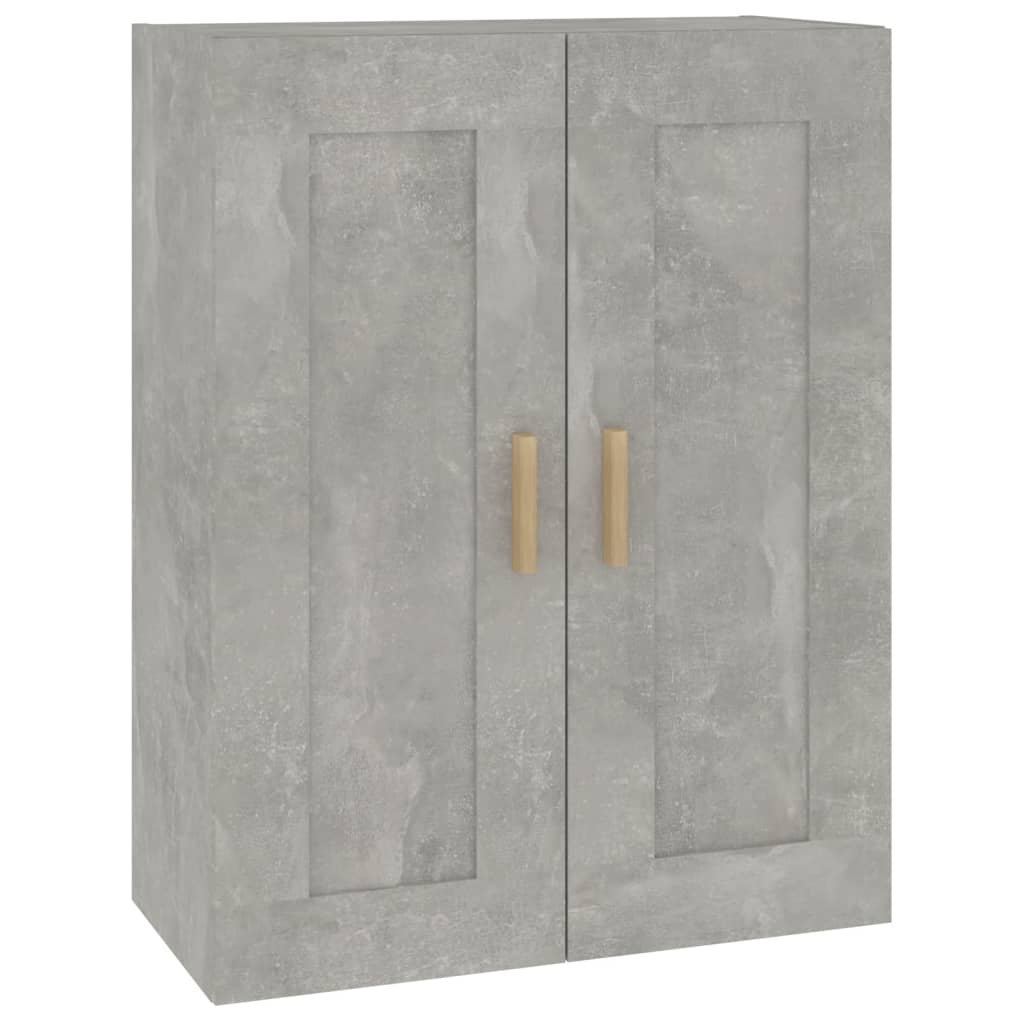 Mobile a Parete Grigio Cemento 69,5x32,5x90cm Legno Multistrato - homemem39