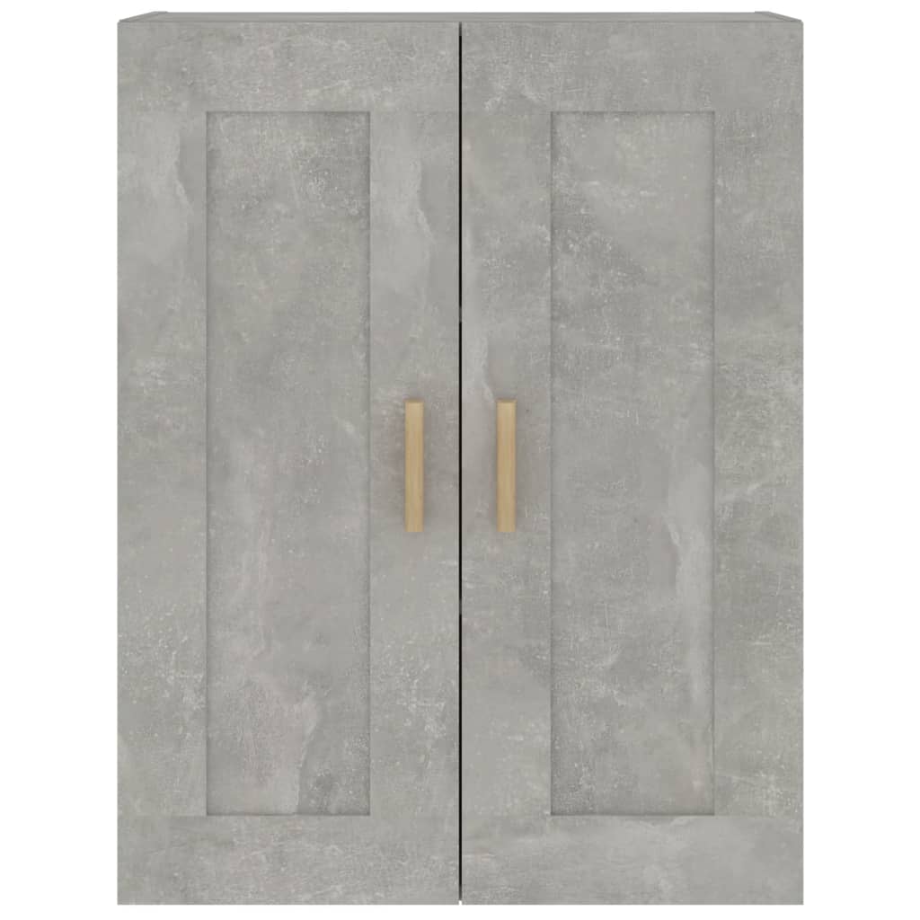 Mobile a Parete Grigio Cemento 69,5x32,5x90cm Legno Multistrato - homemem39