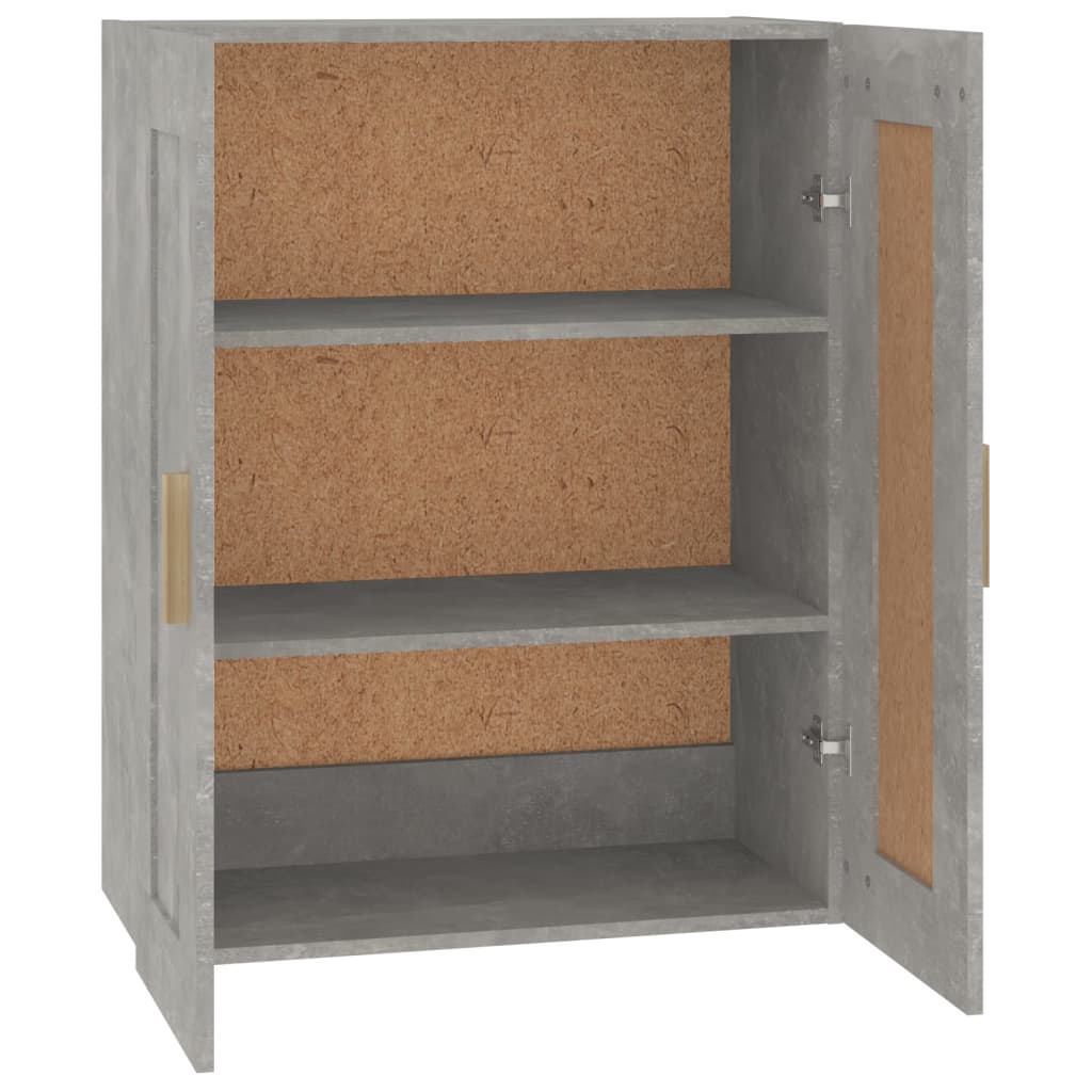 Mobile a Parete Grigio Cemento 69,5x32,5x90cm Legno Multistrato - homemem39