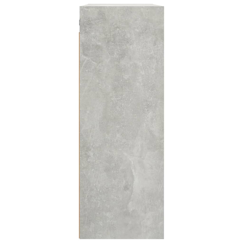 Armadietto Pensile a Parete Grigio Cemento 69,5x32,5x90 cm - homemem39