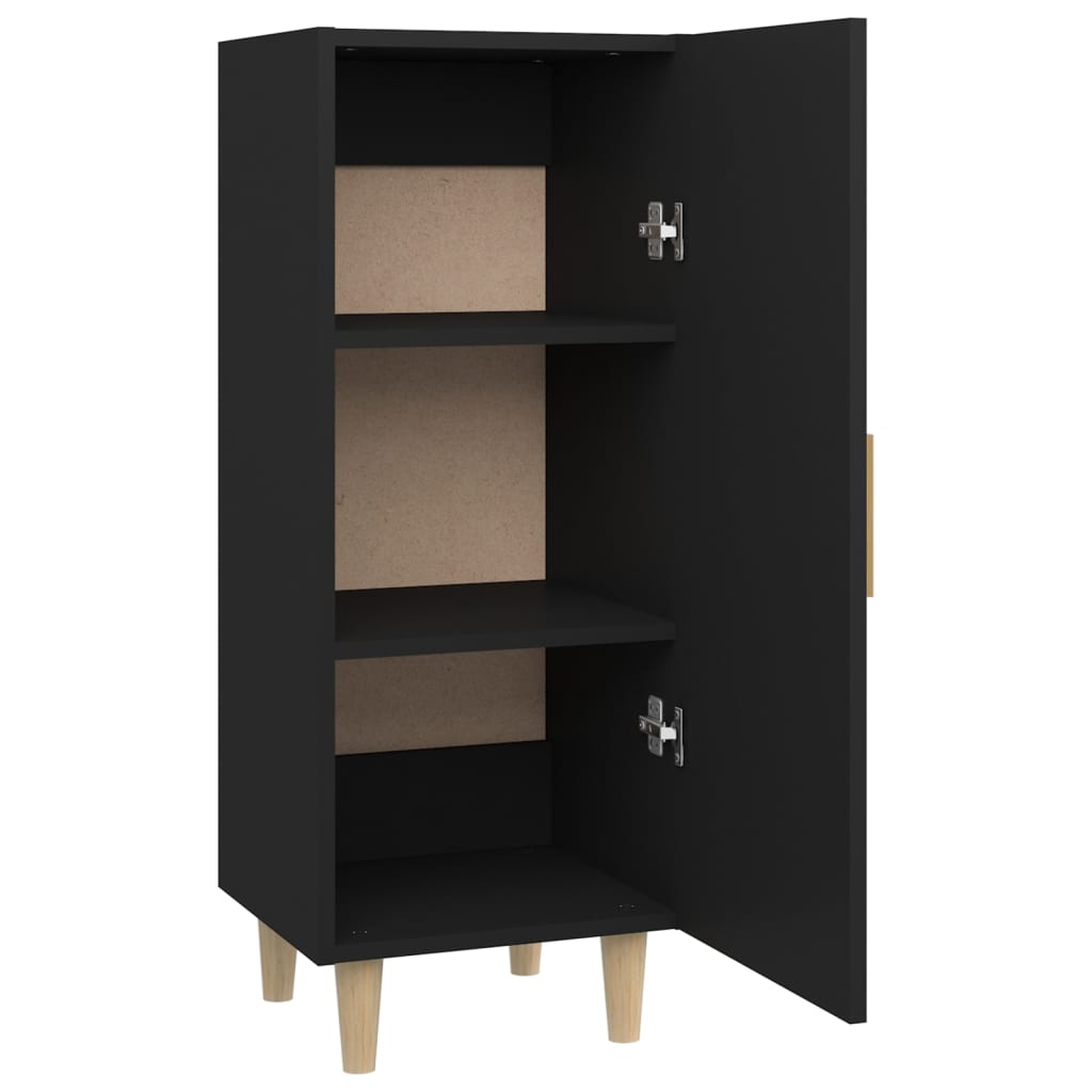 Credenza Nera 34,5x34x90 cm in Legno Multistrato - homemem39