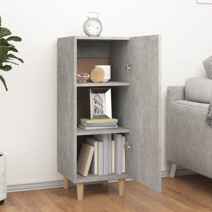 Credenza Grigio Cemento 34,5x34x90 cm in Legno Multistrato - homemem39