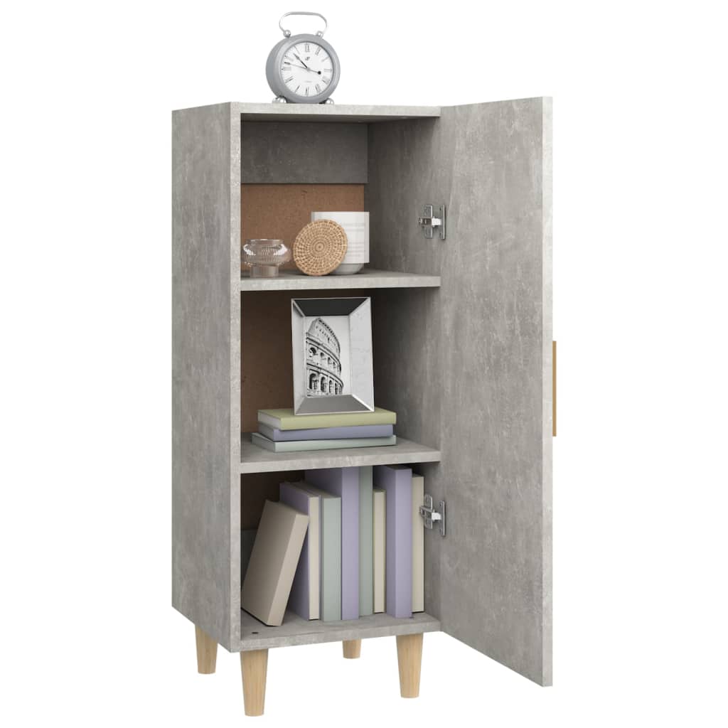 Credenza Grigio Cemento 34,5x34x90 cm in Legno Multistrato - homemem39