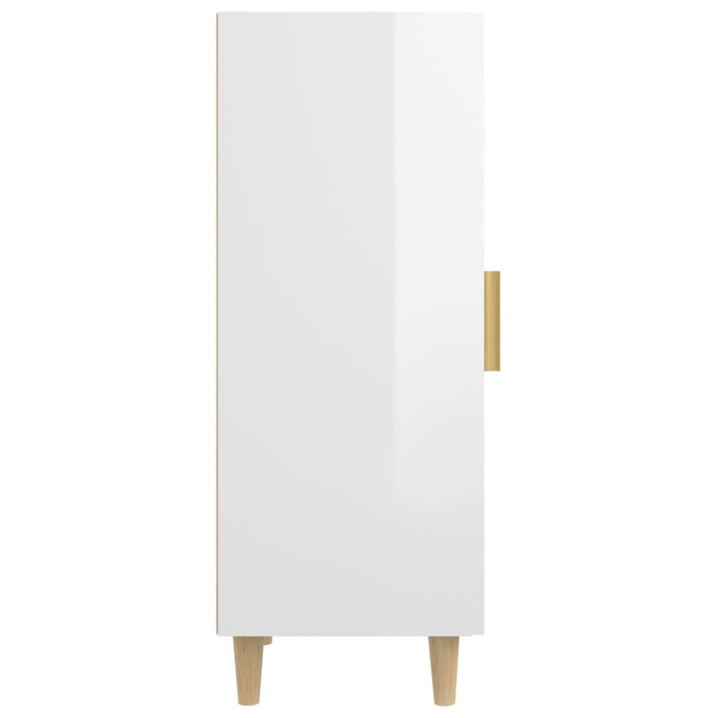 Credenza 34,5x34x90 cm in Legno Multistrato Bianco Lucido - homemem39