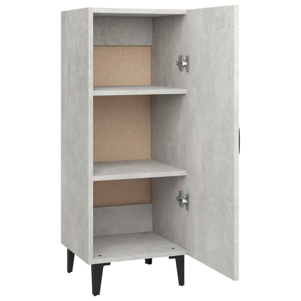 Credenza Grigio Cemento 34,5x34x90 cm in Legno Multistrato - homemem39