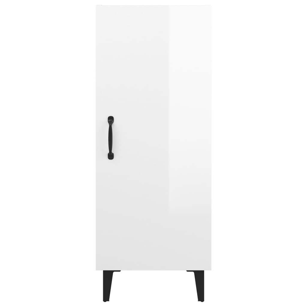 Credenza 34,5x34x90 cm in Legno Multistrato Bianco Lucido - homemem39