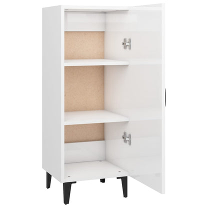 Credenza 34,5x34x90 cm in Legno Multistrato Bianco Lucido - homemem39