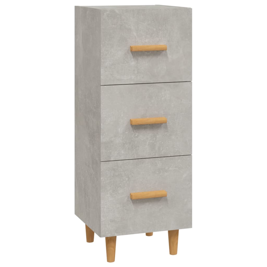 Credenza Grigio Cemento 34,5x34x90 cm in Legno Multistrato - homemem39