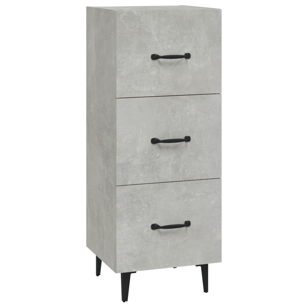 Credenza Grigio Cemento 34,5x34x90 cm in Legno Multistrato - homemem39