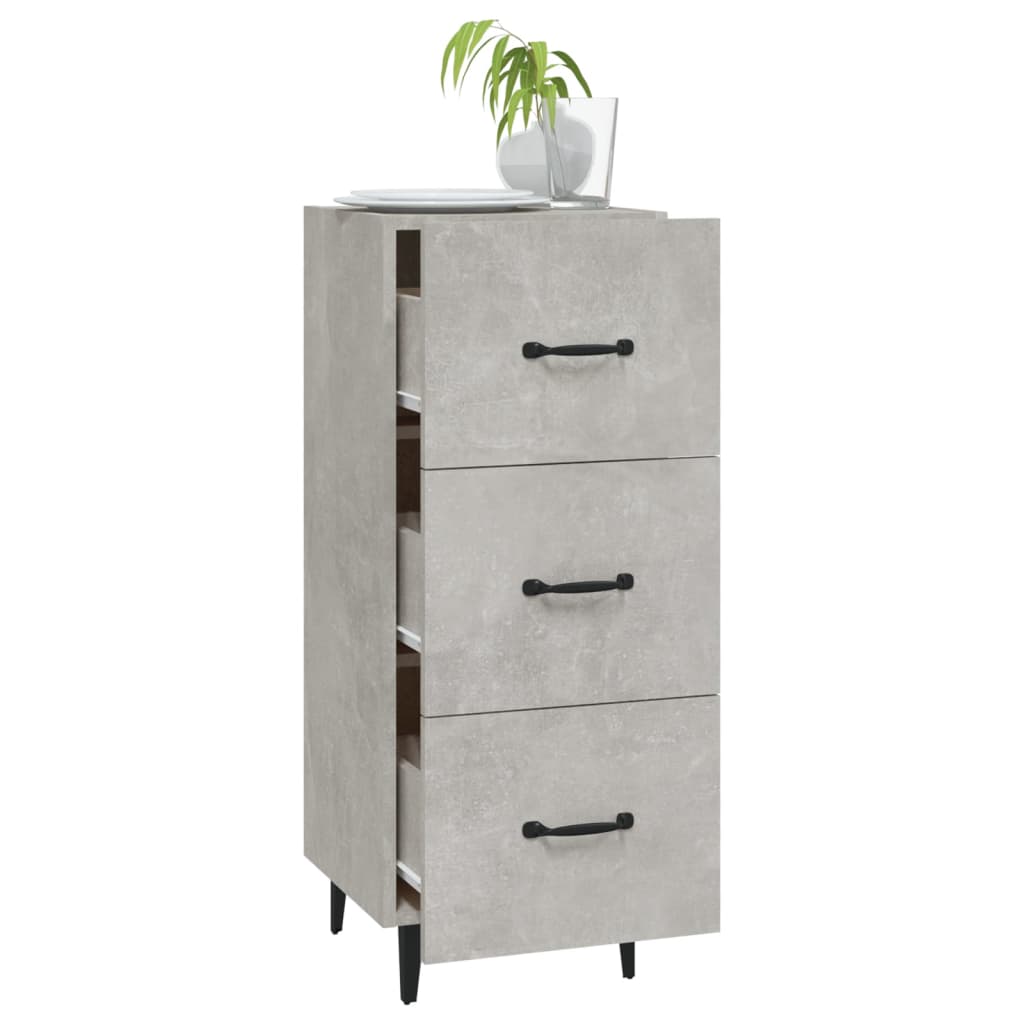 Credenza Grigio Cemento 34,5x34x90 cm in Legno Multistrato - homemem39