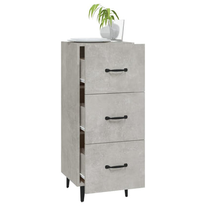 Credenza Grigio Cemento 34,5x34x90 cm in Legno Multistrato - homemem39