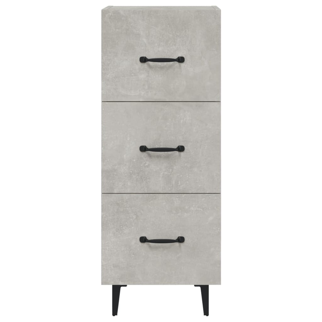 Credenza Grigio Cemento 34,5x34x90 cm in Legno Multistrato - homemem39