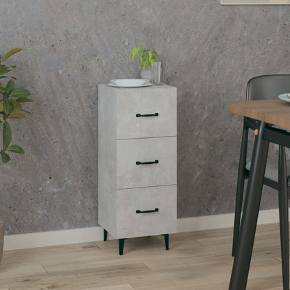 Credenza Grigio Cemento 34,5x34x90 cm in Legno Multistrato - homemem39