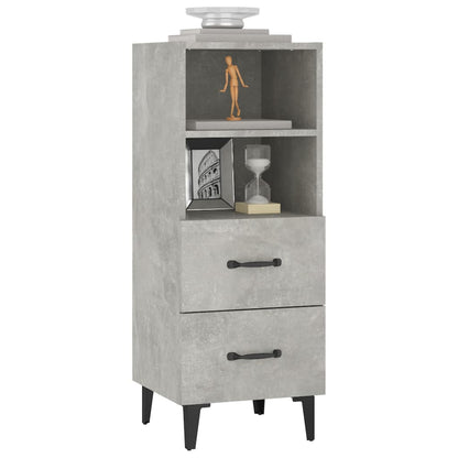 Credenza Grigio Cemento 34,5x34x90 cm in Legno Multistrato - homemem39