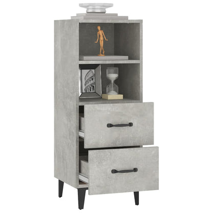 Credenza Grigio Cemento 34,5x34x90 cm in Legno Multistrato - homemem39