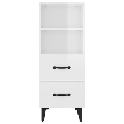 Credenza 34,5x34x90 cm in Legno Multistrato Bianco Lucido - homemem39