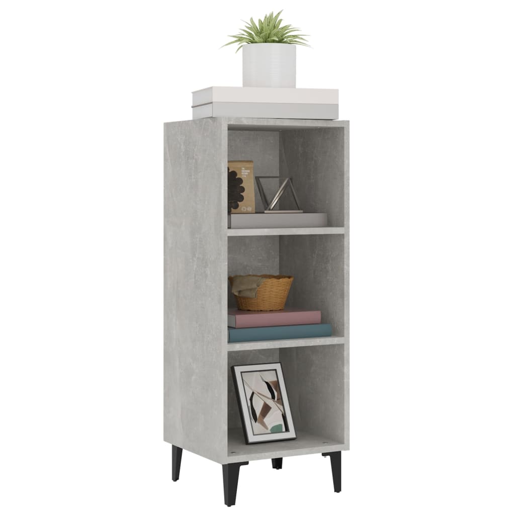 Credenza Grigio Cemento 34,5x32,5x90 cm in Legno Multistrato - homemem39