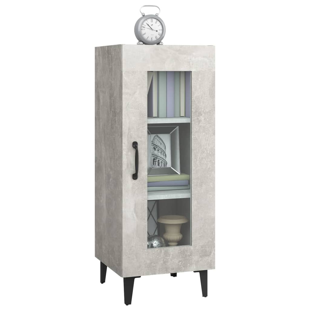 Credenza Grigio Cemento 34,5x34x90 cm in Legno Multistrato - homemem39