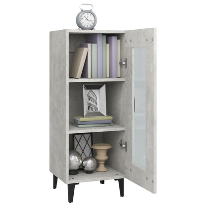 Credenza Grigio Cemento 34,5x34x90 cm in Legno Multistrato - homemem39