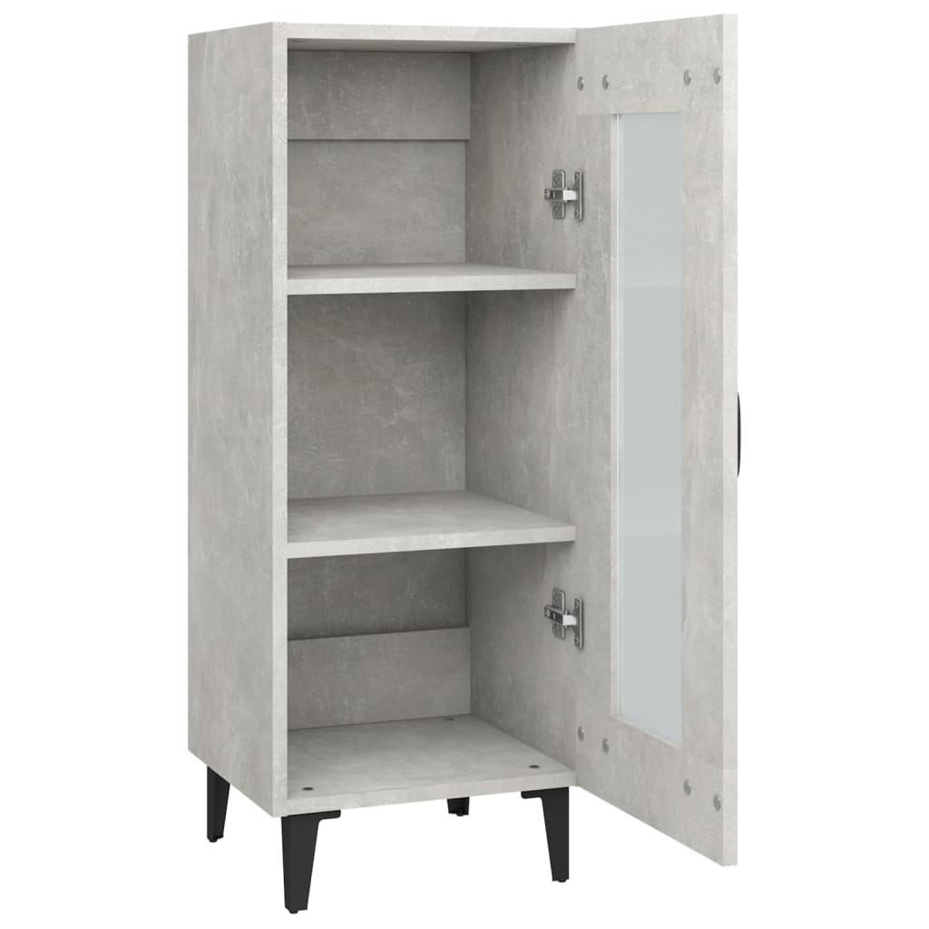 Credenza Grigio Cemento 34,5x34x90 cm in Legno Multistrato - homemem39