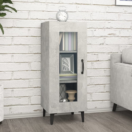 Credenza Grigio Cemento 34,5x34x90 cm in Legno Multistrato - homemem39