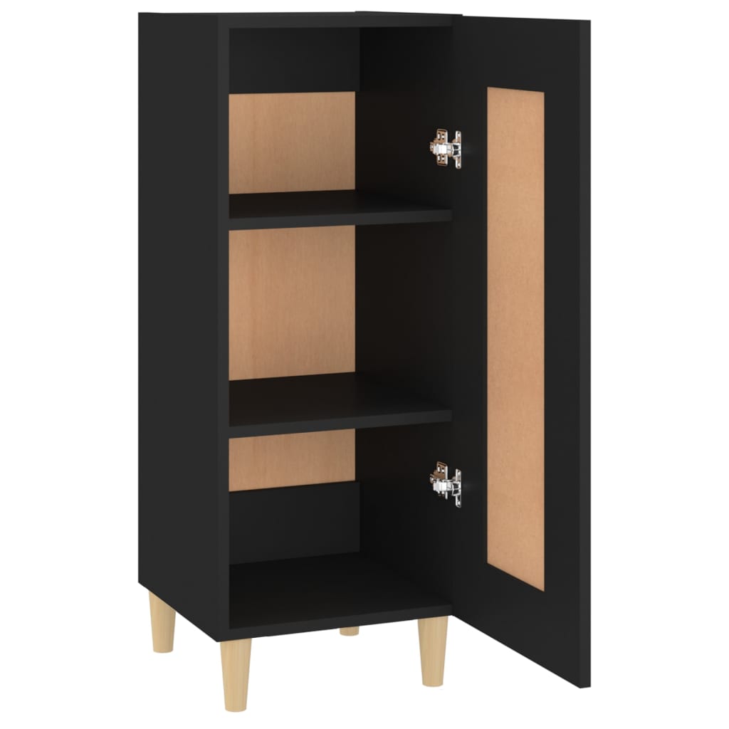 Credenza Nero 34,5x34x90 cm in Legno Multistrato - homemem39