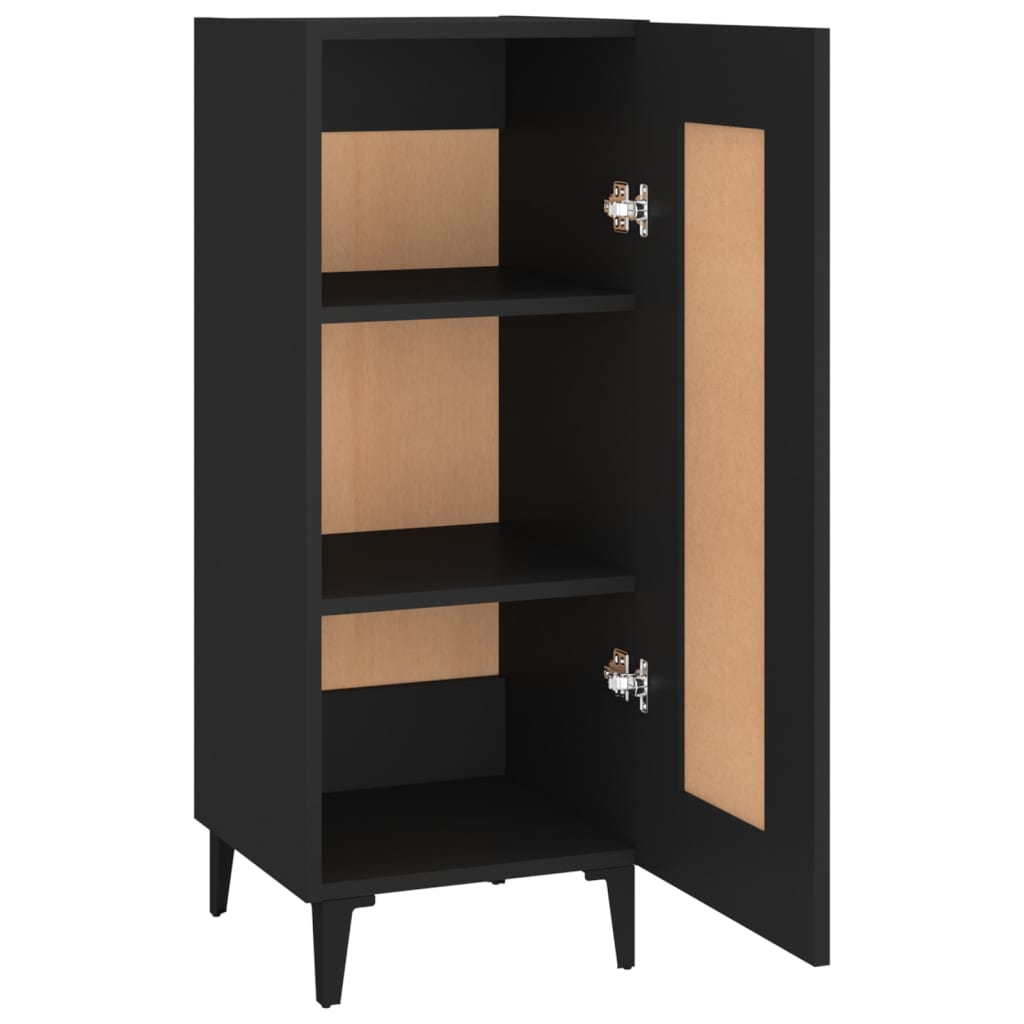 Credenza Nero 34,5x34x90 cm in Legno Multistrato - homemem39