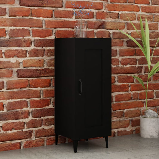 Credenza Nero 34,5x34x90 cm in Legno Multistrato - homemem39