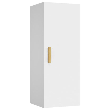 Armadietto a Muro Bianco 34,5x34x90 cm in Legno Multistrato - homemem39